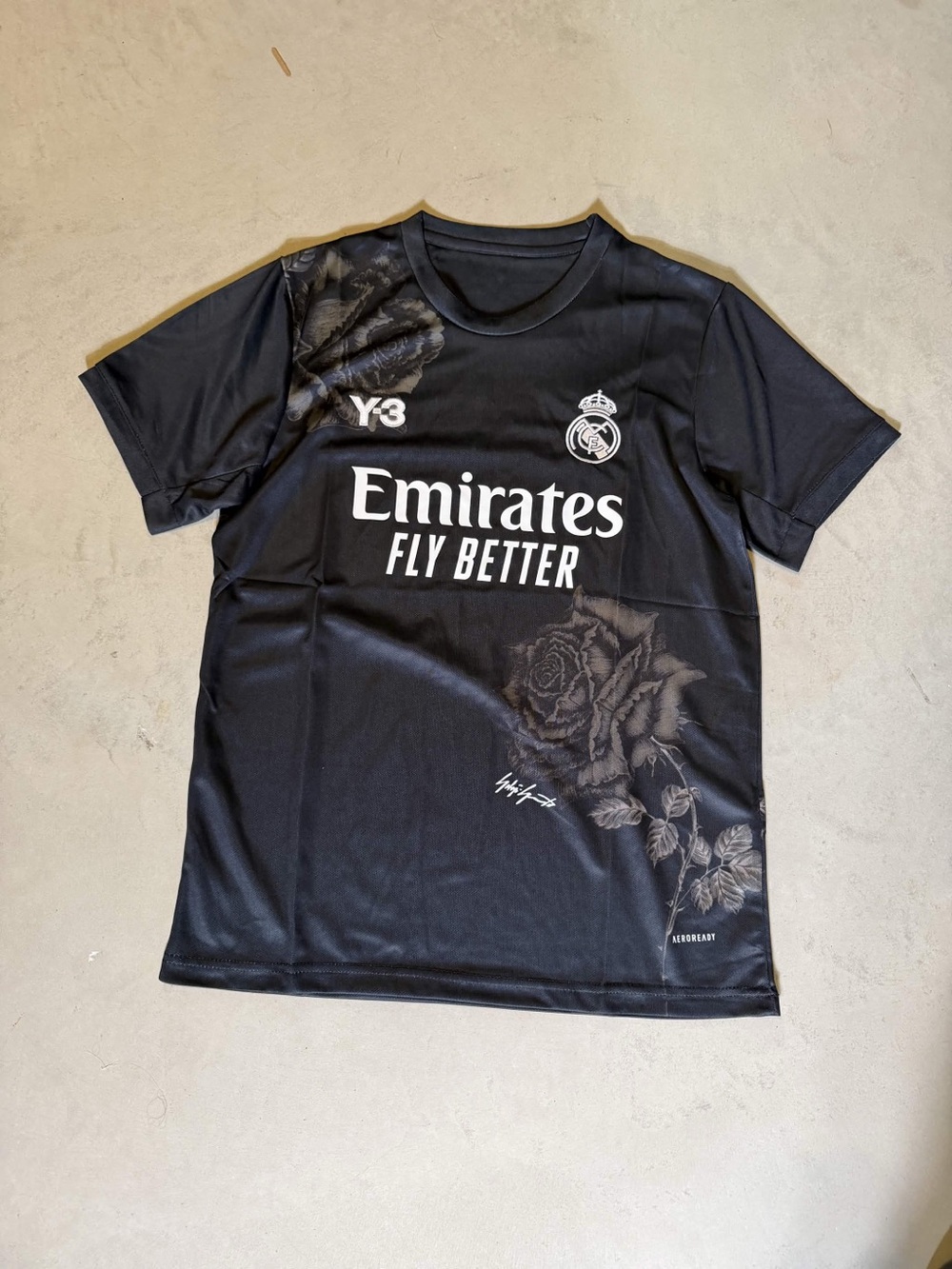 adidas Black Real Madrid 'Emirates Fly Better' Graphic Tee